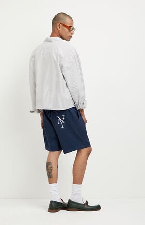 NY Embroidered Russel Volley Shorts image number 1