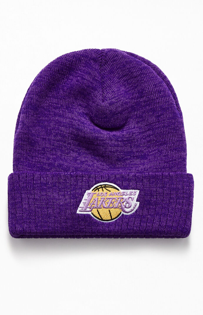 mitchell and ness lakers beanie