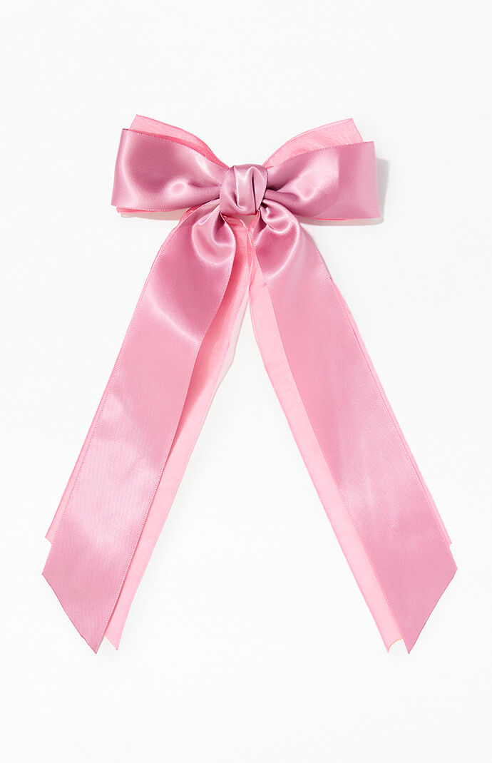 LA Hearts Satin Organza Bow Barrette