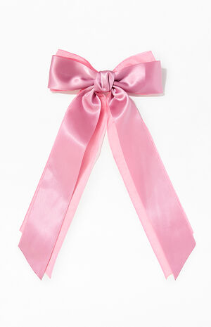 Satin Organza Bow Barrette image number 1