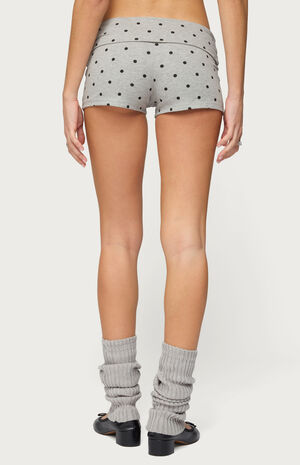 Chelsie Polka Dot Foldover Shorts image number 3
