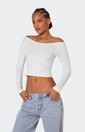 Tahlia V Neck Off Shoulder Top image number 3