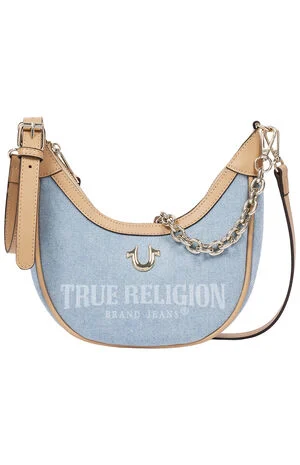 Bailey Denim & Faux Leather Hobo Bag image number 1