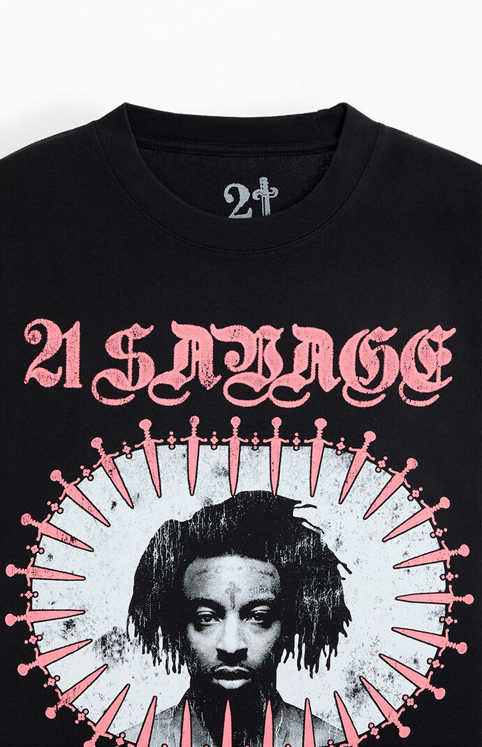 21 Savage Tシャツ 21 Savage Face T-Shirt | Pacsun