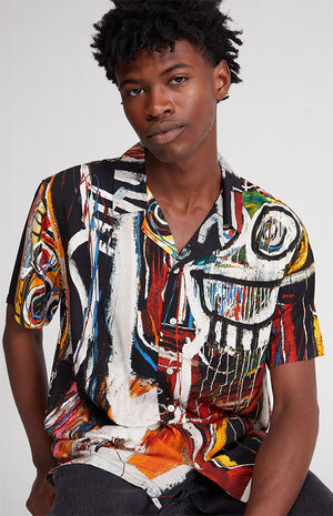 Basquiat Woven Camp Shirt image number 2
