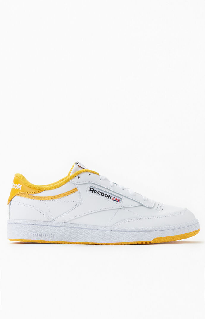 reebok white and gold