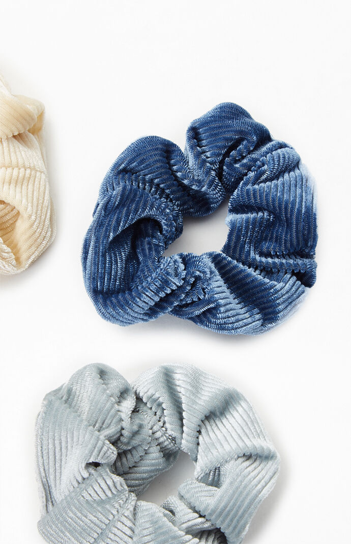 4 Pack Cord Velvet Scrunchies