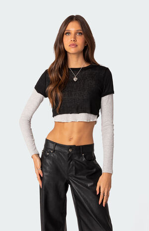 Layered Long Sleeve T-Shirt image number 1