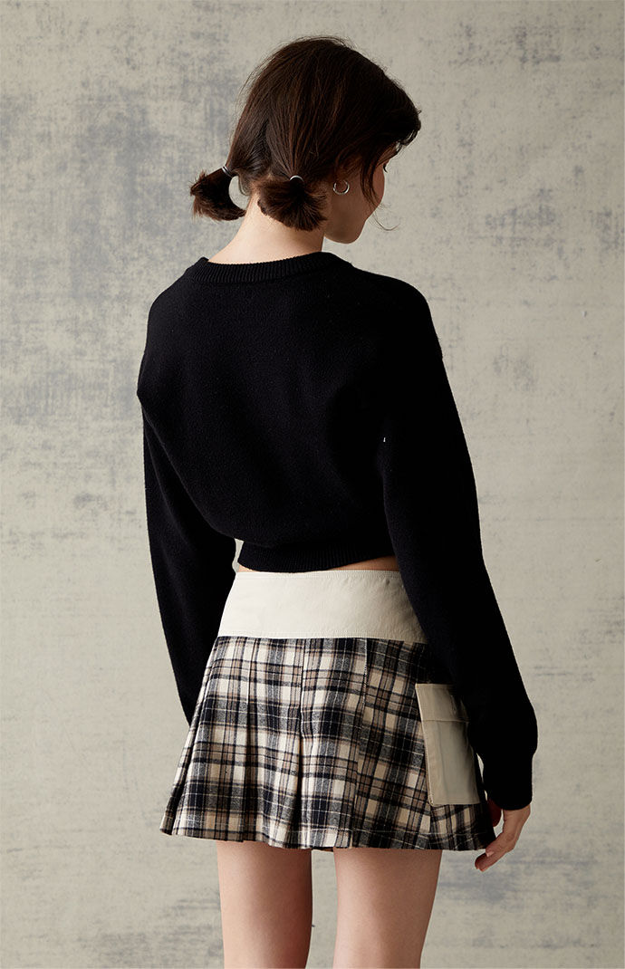 Black plaid skirt pacsun clearance