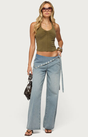 Montanah Pleated Halter Top image number 5