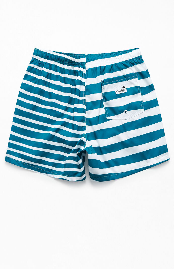 Double Stripe 18" Swim Trunks