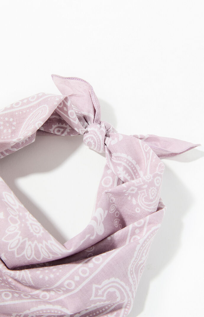 LA Hearts Purple Paisley Bandana