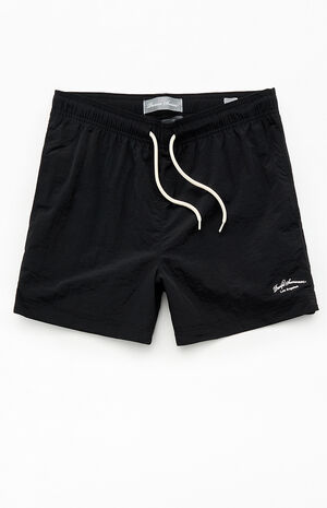 Jet Black Collegiate 4.5" Swim Trunks image number 1