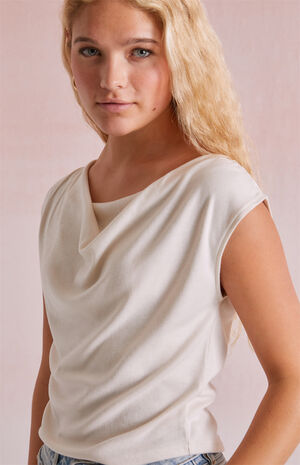 Draped Cowl Neck Top image number 1
