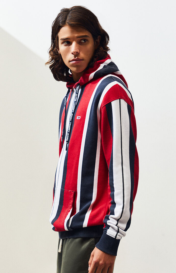 vertical striped sweatshirt