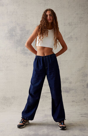 Dark Blue Low Rise Jeans image number 2