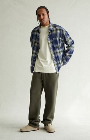 Olive Straight Leg Sweatpants image number 1