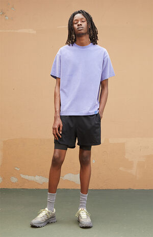 Violet Vintage Wash Heavyweight Oversized T-Shirt image number 6
