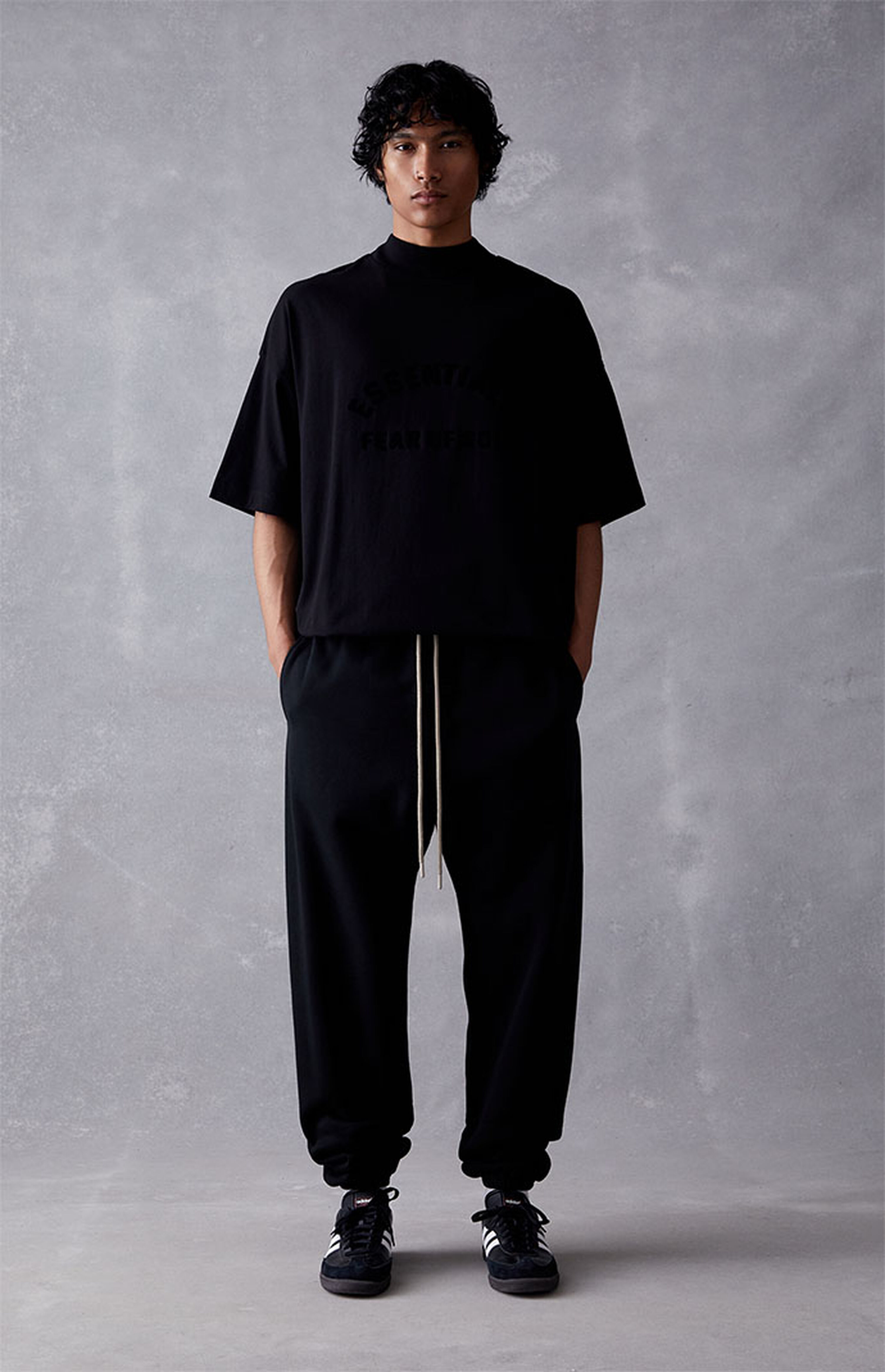 Fear of God Essentials Jet Black Sweatpants PacSun