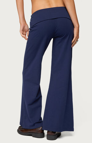 Petite Wide Leg Fold Over Pants image number 3