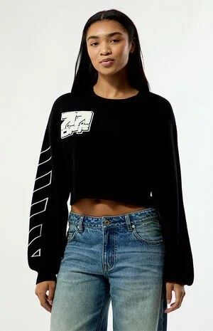 Crew Neck Cropped Sweater image number 1