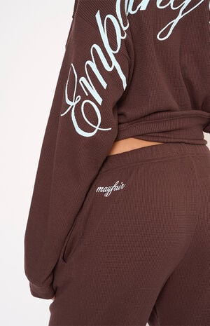Empathy Always Waffle Knit Baggy Sweatpants image number 3