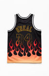 O'Neal Lakers Flames Basketball Jersey O'Neal Lakers Flames Basketball Jersey image number null