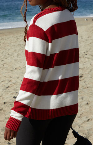 Red & White Striped Martha Sweater image number 4
