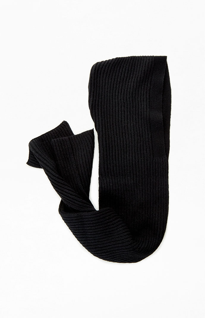 小物 th products \"KNIT SCARF\" BLACK COZY KNIT SCARF | ONYX