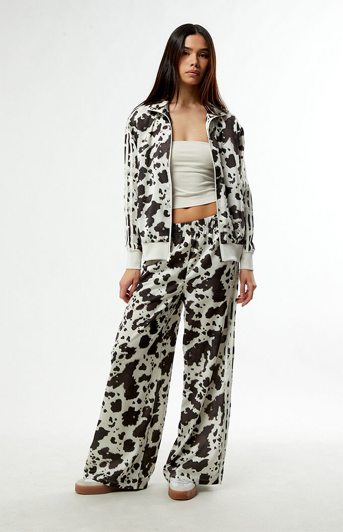 adidas Cow Print Satin Firebird Track Jacket