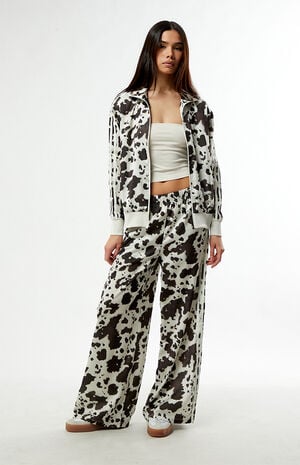 Cow Print Satin Firebird Track Jacket image number 4