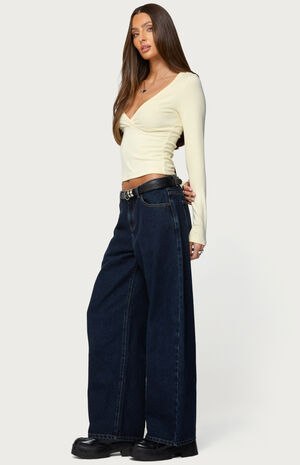 Jillian Low Rise Oversized Barrel Jeans image number 4