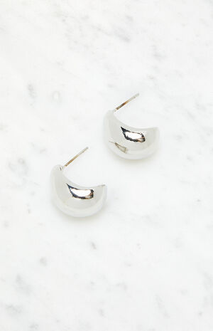 Dome Medium Hoop Earrings image number 2