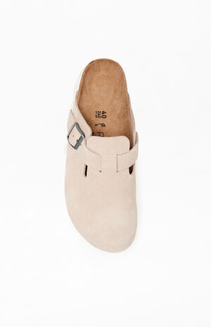 Women's Suede Boston Chunky Clog Warm Sand image number 5