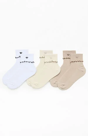 3-Pack Originals Natural Cuffed Ruffle Socks image number 1