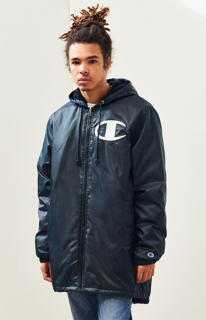 champion sherpa lined hooded anorak jacket