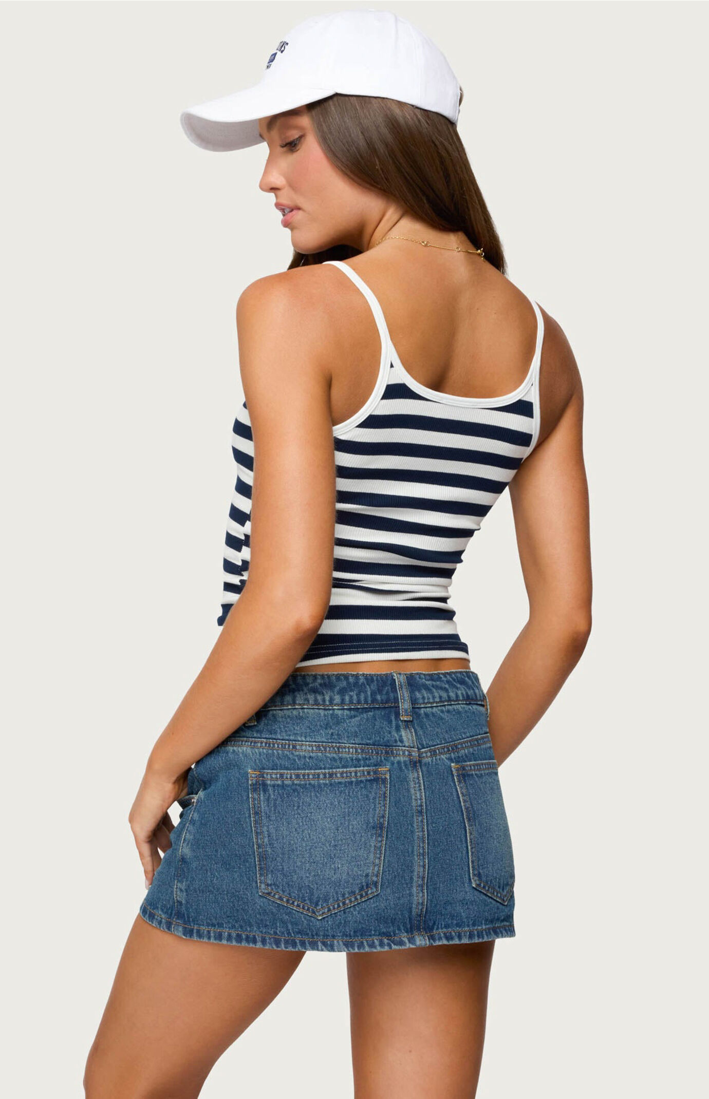 Edikted Bailee Striped Ribbed Tank Top