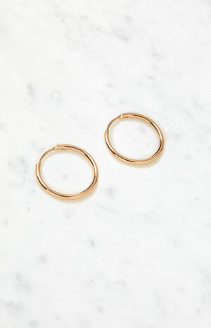 Thin Hoop Earrings image number 4