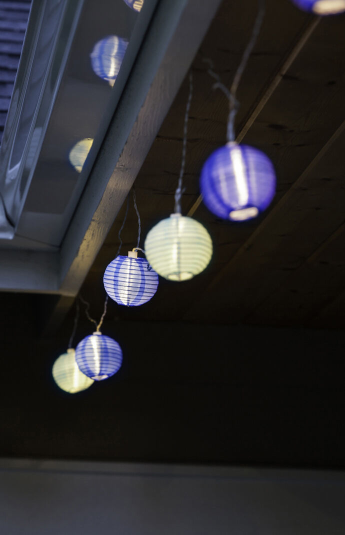 Blue Solar String Lights