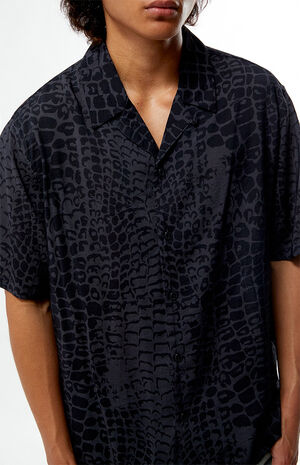 Snakeskin Oversized Camp Shirt image number 2