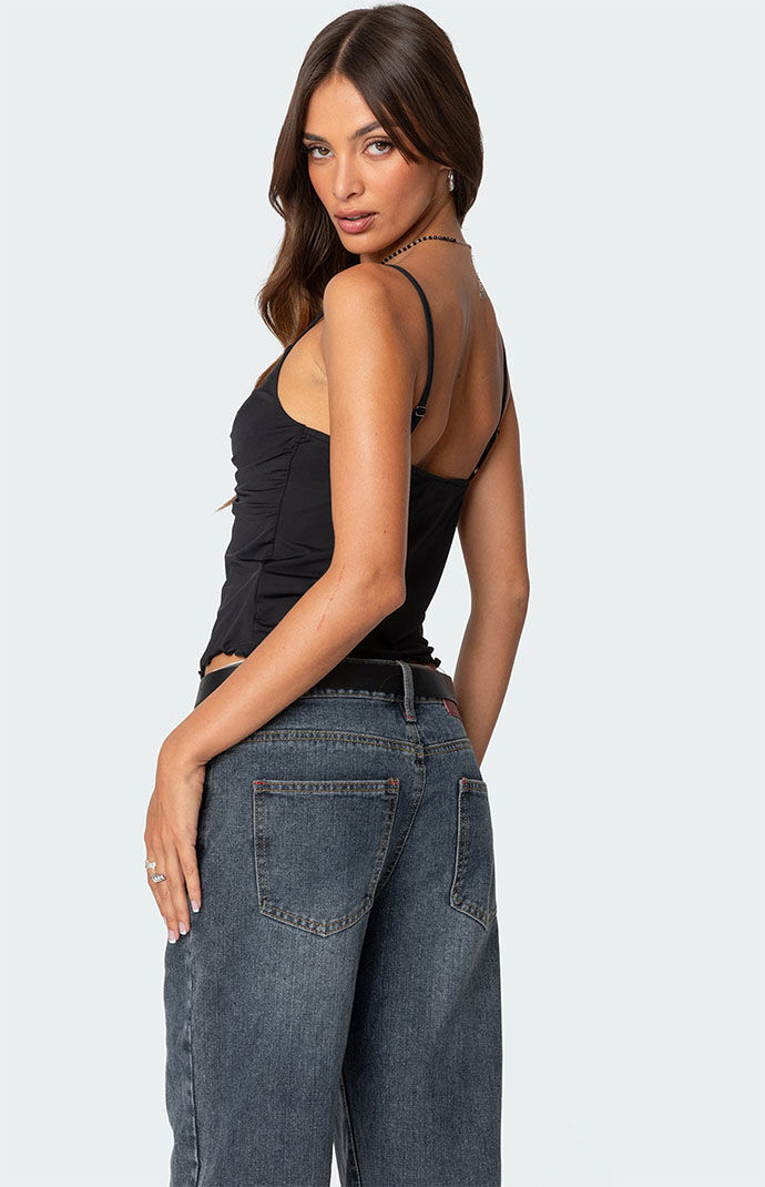 Edikted Landon Drawstring Split Front Top | PacSun