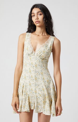 Ollie Lace Trim Floral Mini Dress image number 2