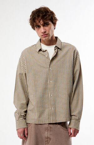 Micro Plaid Flannel Long Sleeve Shirt image number 2