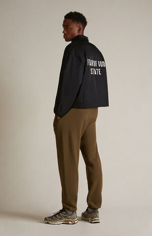 Black Textured Nylon Trucker Jacket image number 6