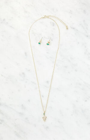 Snake Charmer Earrings & Necklace Bundle image number 1