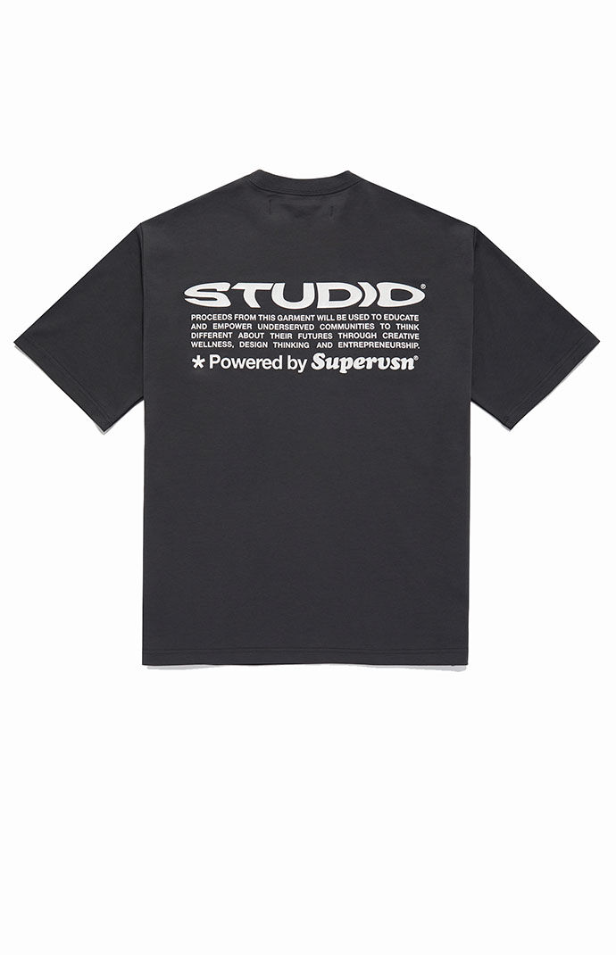 【massnoun】25SS★ STUDIO T-SHIRTS Underground Oversized T-Shirt ERIS BLUE | ALLSAINTS US