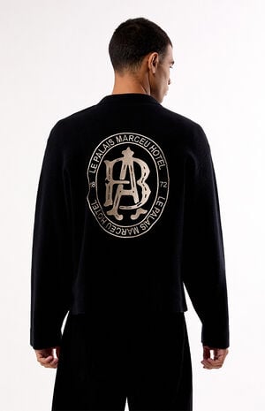 Black Le Palais Quarter Zip Polo Sweater image number 2