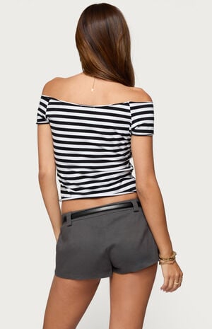 Amanda Striped Off Shoulder Top image number 3
