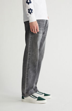 Washed Black Straight Jeans image number 3