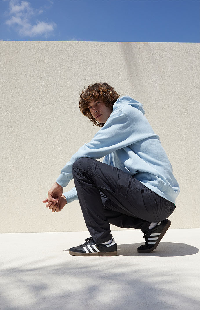 Utility Black Nylon Slim Cargo Pants